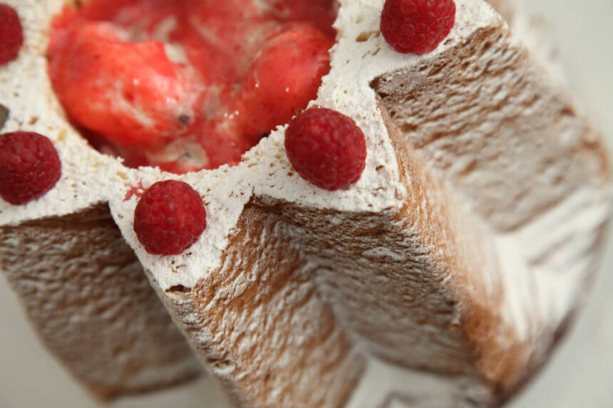 Božićni kolač sa sladoledom i preljevom od malina - Fini Recepti by Crochef
