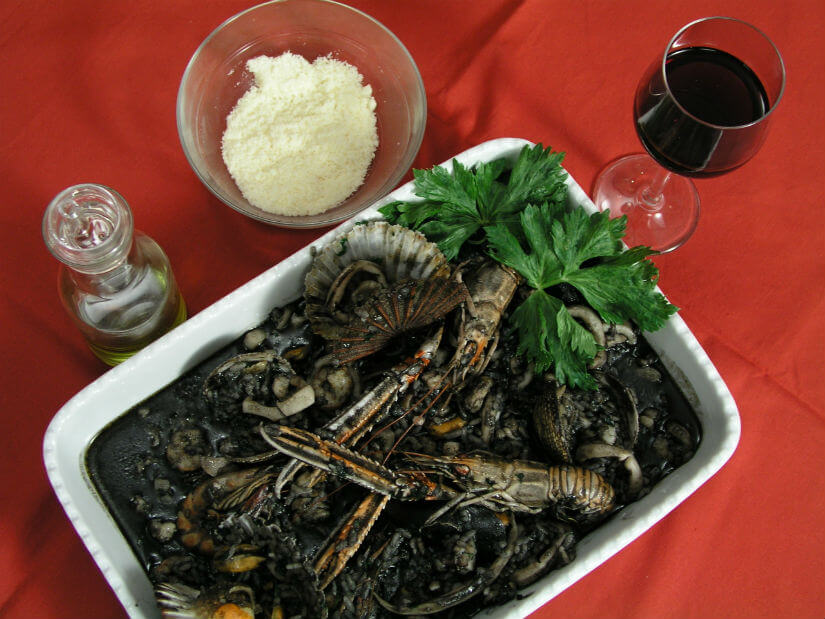 Crni rižoto od morskih plodova