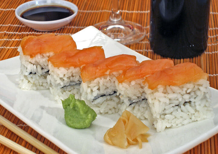 Oshi sushi s lososom