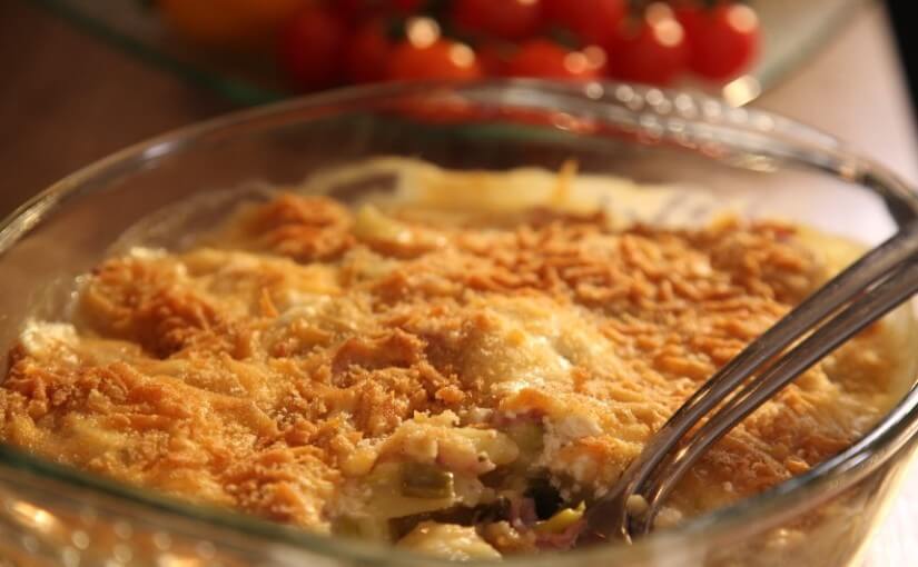 Gratinirani složenac od poriluka i krumpira